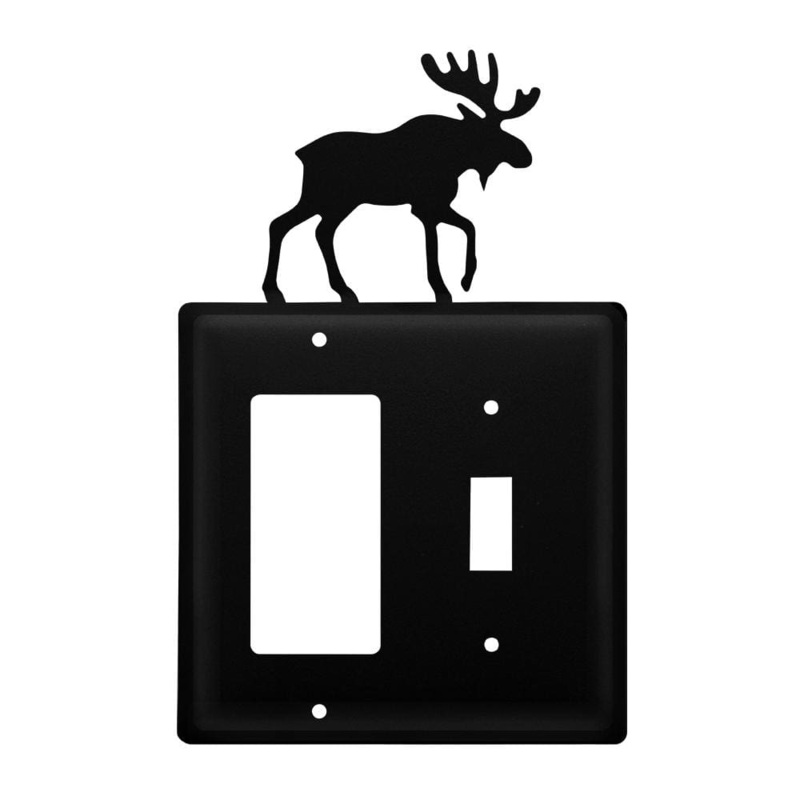 Village Wrought Iron EGS-19 Double Moose Single GFI and Switch Cover CUSTOM Product