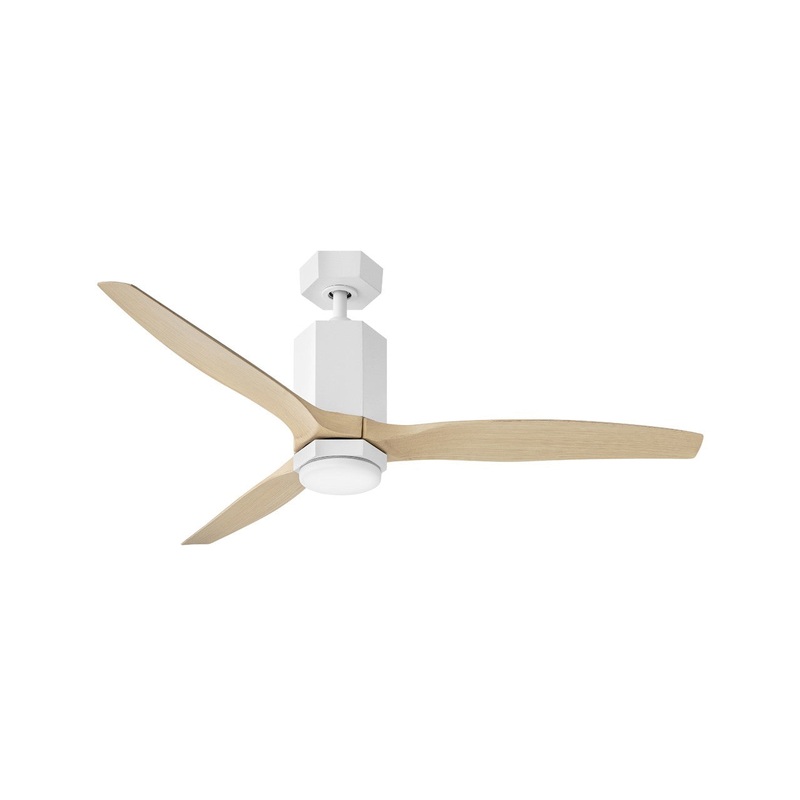 52″ Ceiling Fan from the Facet Collection in Matte White Finish by Hinkley
