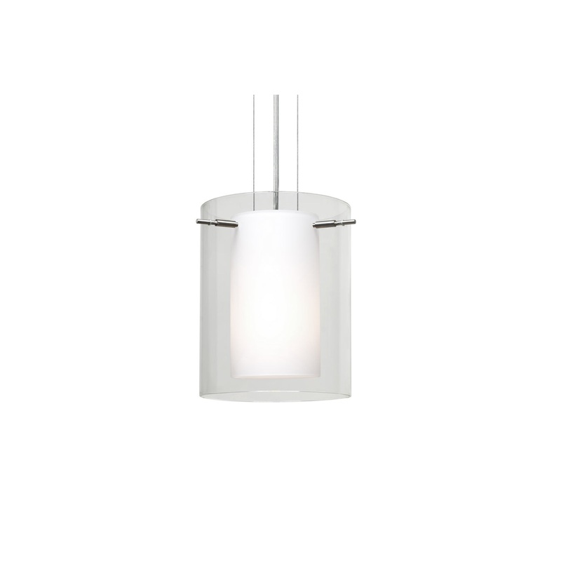 Besa 1KG-C00607-SN Pahu One Light Pendant Satin Nickel