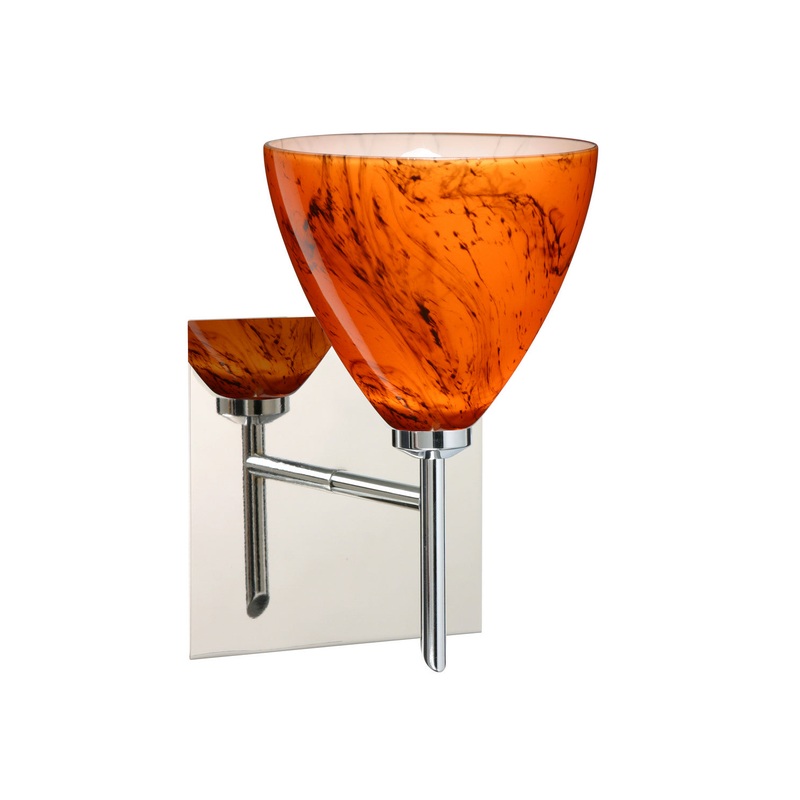 Besa 1SW-1779HB-CR-SQ Mia One Light Wall Sconce Chrome