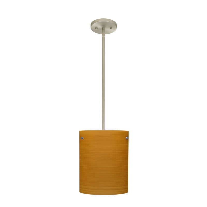Besa 1TT-4006OK-SN Tamburo One Light Pendant Satin Nickel