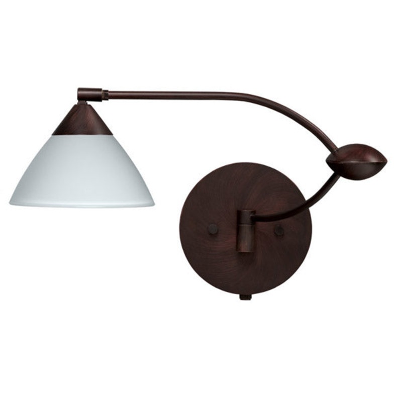 Besa 1WU-174307-BR Domi One Light Swing Arm Wall Sconce Bronze (Discontinued)