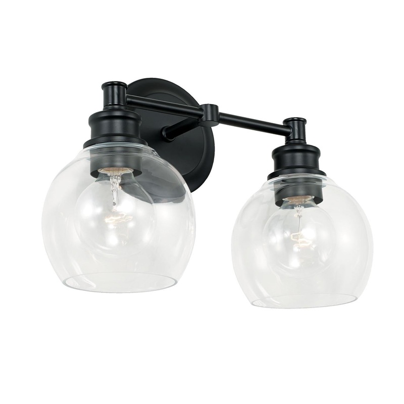 Capital Lighting 121121MB-426 Mid Century 2 Light Vanity Matte Black