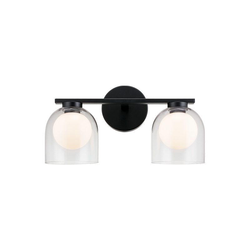 Derbishone 2-Light Wall Sconce Black