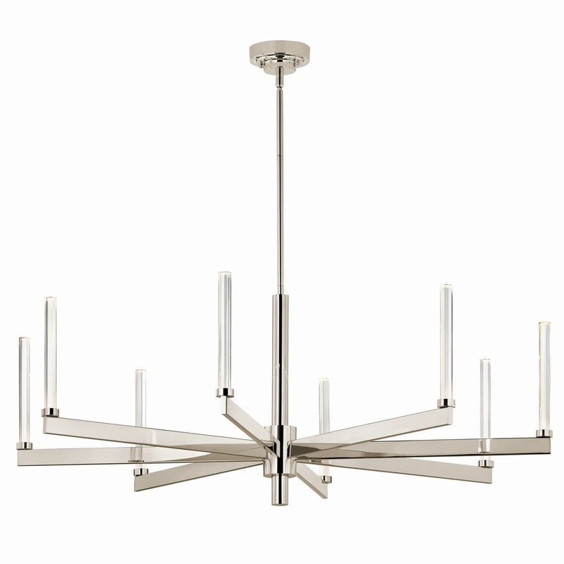 LED Chandelier from the Sycara Collection in Polished Nickel Finish by Kichler