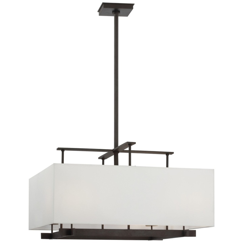 LED Pendant from the Jase Collection in Warm Iron Finish by Visual Comfort Signature
