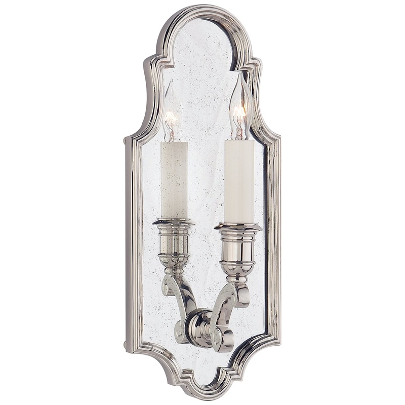 One Light Wall Sconce from the Sussex Collection in Polished Nickel Finish by Visual Comfort Signature