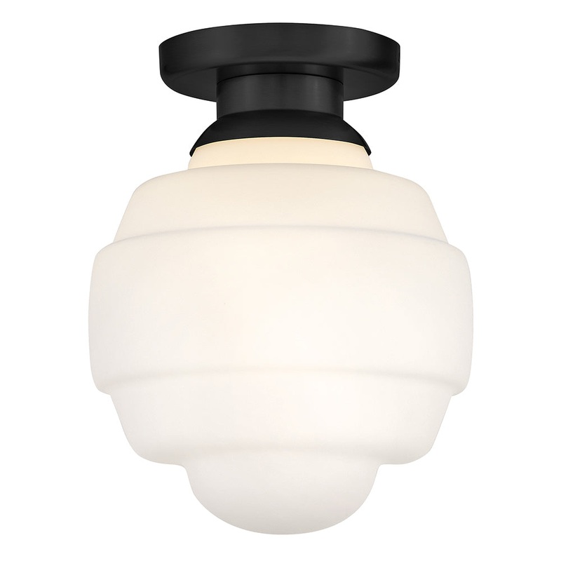 Penny Small Flush Mount Black