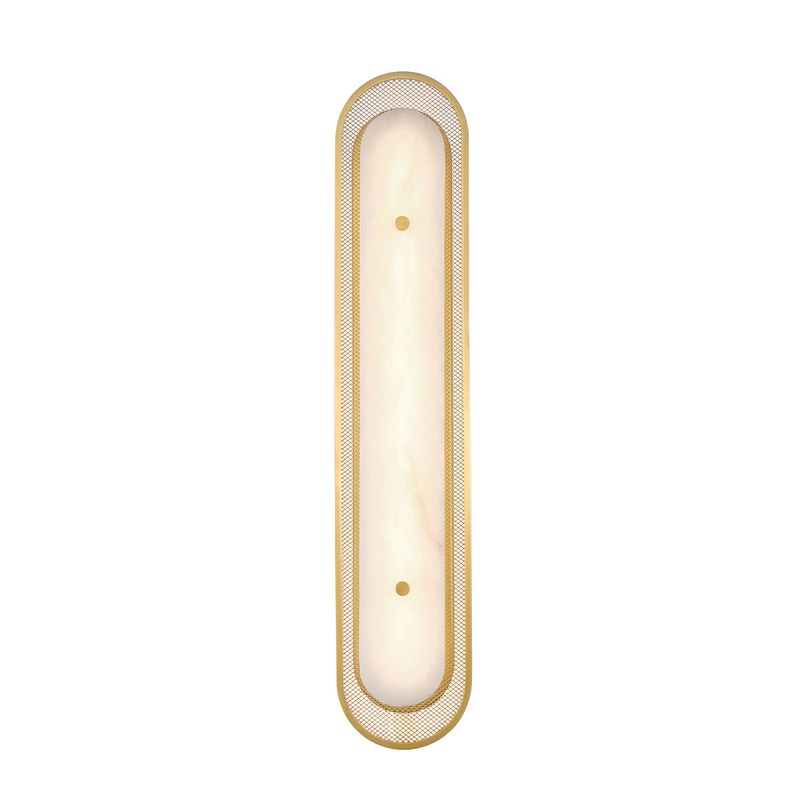 Tramore 30″ Wall Sconce Gold Alabaster Glass