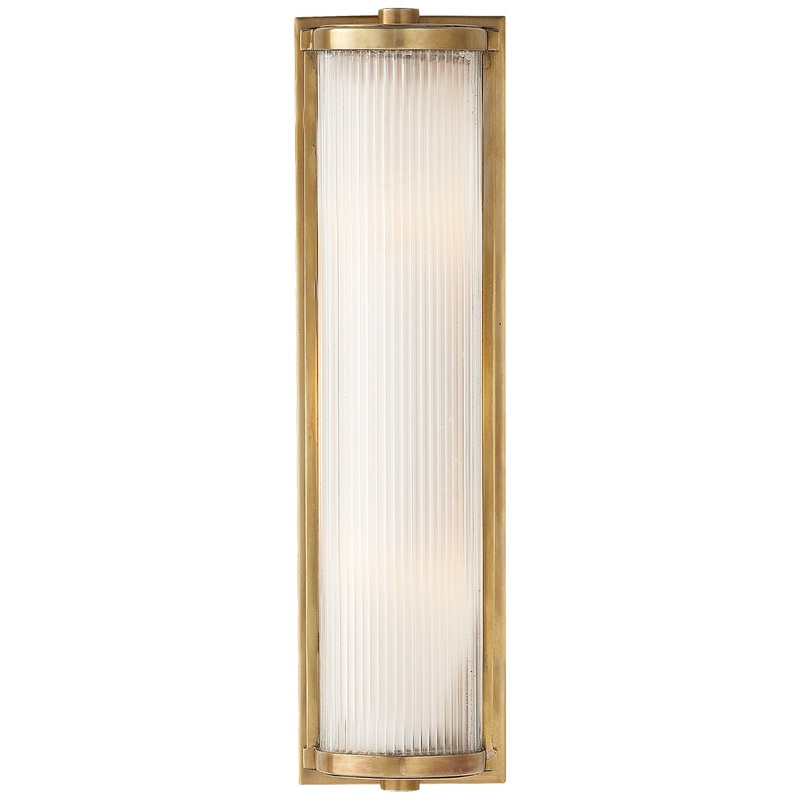 Two Light Wall Sconce from the Dresser Collection in Hand-Rubbed Antique Brass Finish by Visual Comfort Signature
