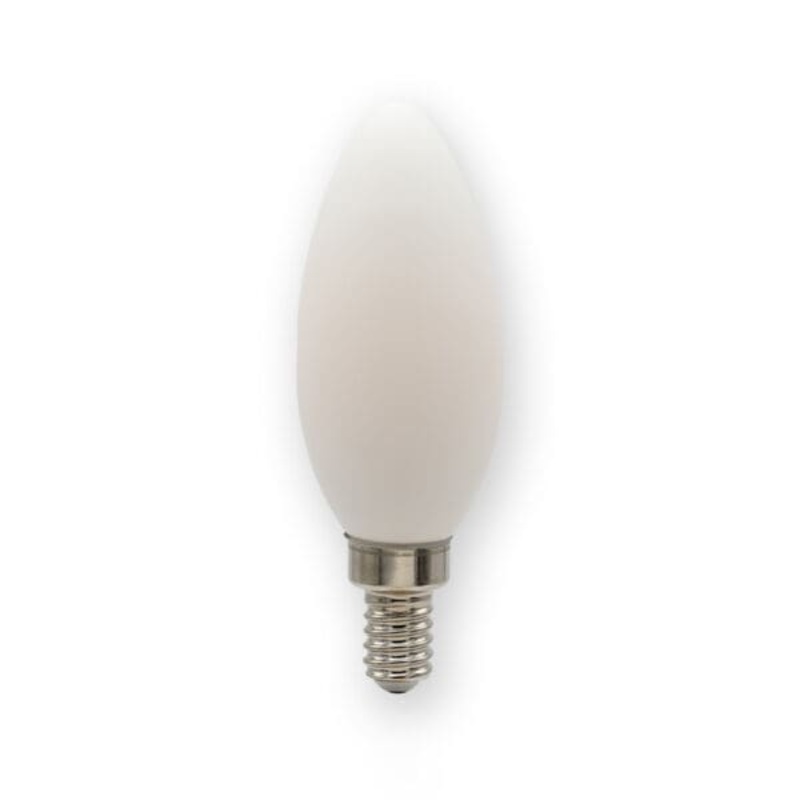4.0W/E12 Warm To Dim Replacement Lamp, Torpedo Shaped B10 Filament Bulb W/ Porcelain White Lens, Input Voltage 120V Ac, 4.0W/230 Lumens, Cri >90, Cct 1800-2700K LED Miniature Lamp by Emery Allen