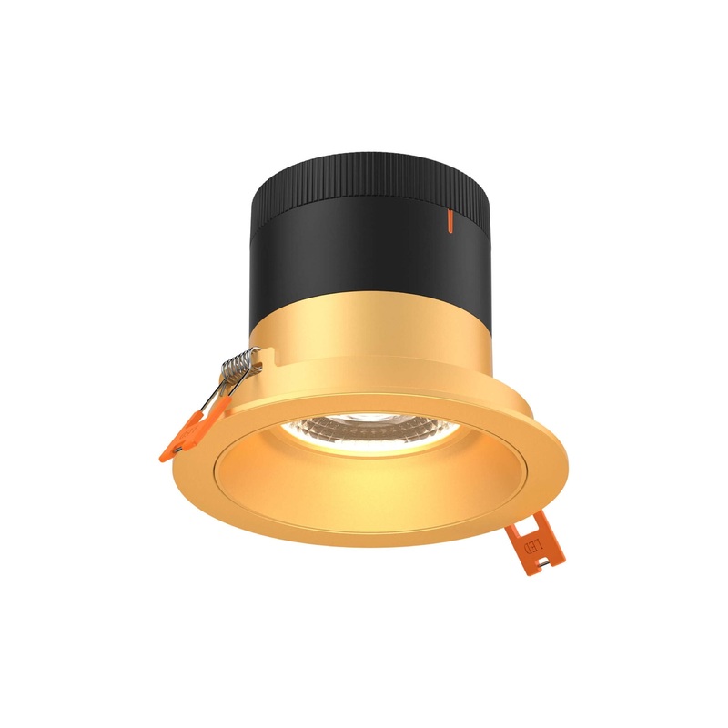 4″ Modular Downlight Gold with Gold Trim 60 Degrees Regressed
