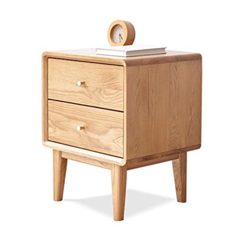Arredamento Com e cassettiere Comodino Mobile da toeletta Mobile Basso da Soggiorno Mobile Contenitore classificato Doppio cassetto (Color : Wood Color, Size : 40 * 35 * 50cm)