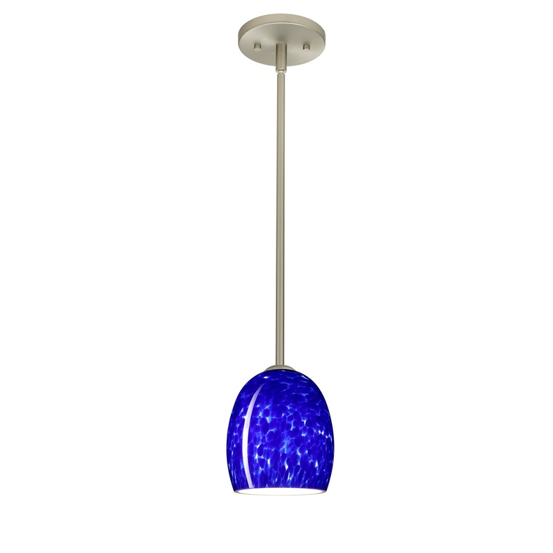 Besa 1TT-169786-LED-SN Lucia One Light Pendant Satin Nickel