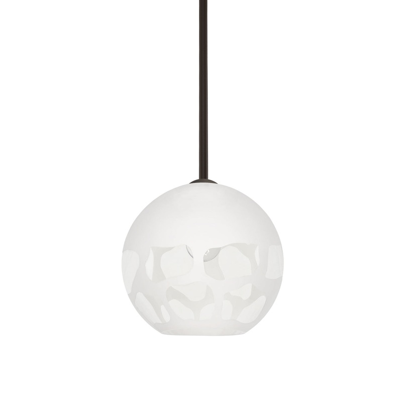 Besa 1TT-ROCKYWH-BR Rocky One Light Pendant Bronze