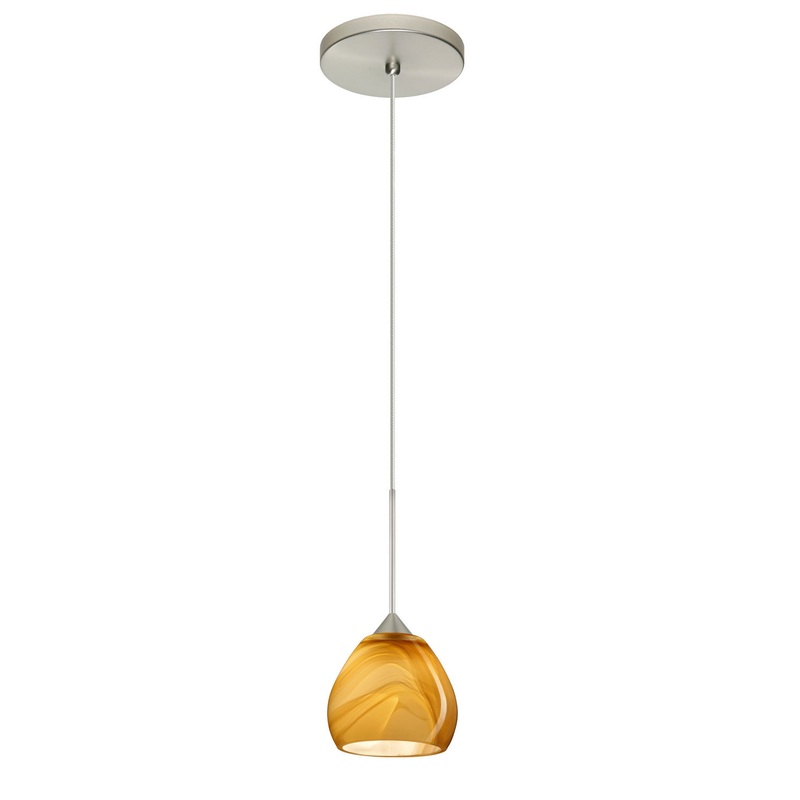 Besa 1XT-5605HN-SN Tay Tay One Light Pendant Satin Nickel
