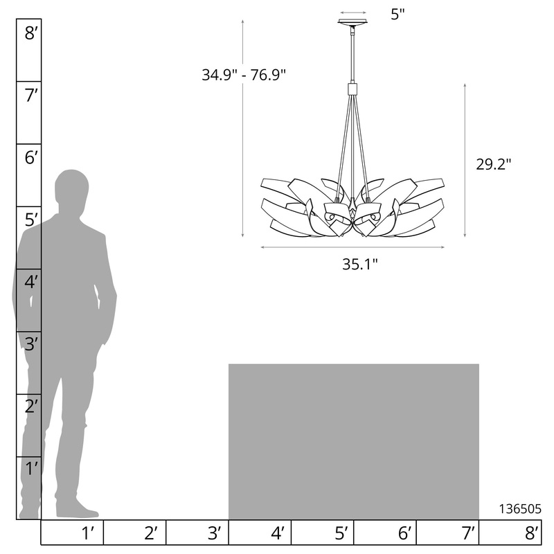 Corona Large Pendant White