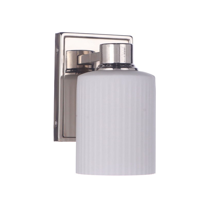 Craftmade 12905PLN1 Bretton One Light Wall Sconce Polished Nickel