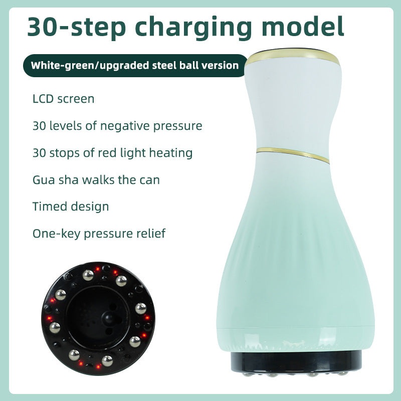 Gradient white green Portable Electric Cupping Therapy Device – Adjustable Intensity & Heat