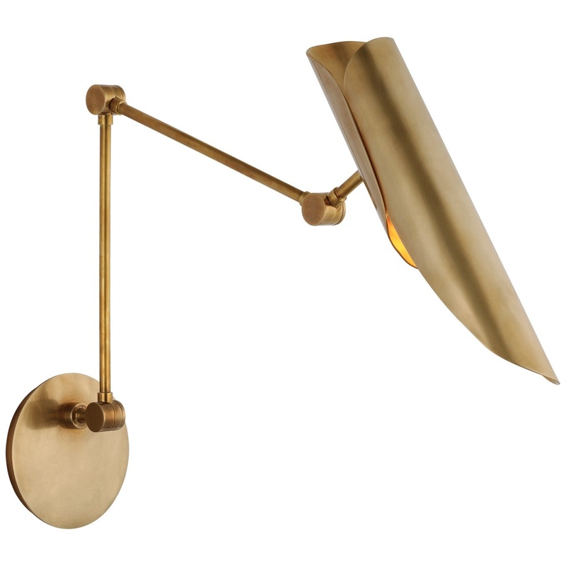 LED Wall Sconce from the Flore Collection in Soft Brass Finish by Visual Comfort Signature