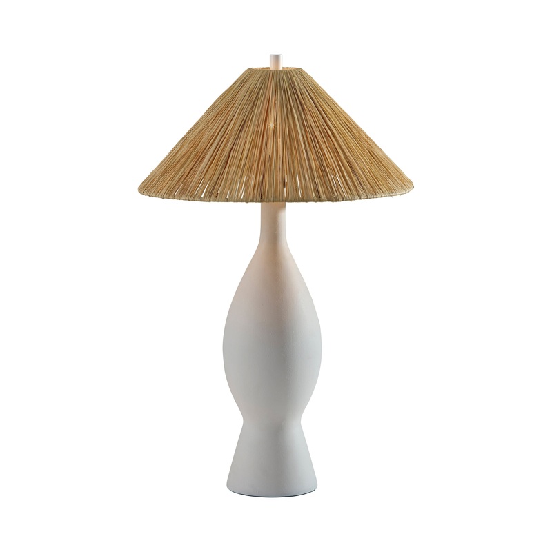 Maren Table Lamp White Rough Finished Ceramic