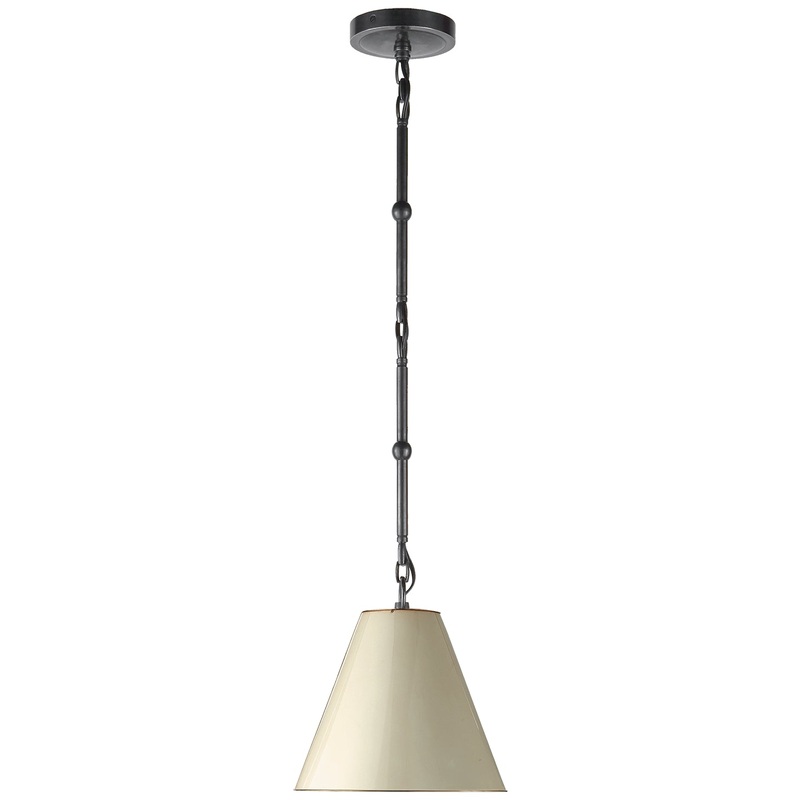 One Light Pendant from the Goodman Collection in Bronze Finish by Visual Comfort Signature
