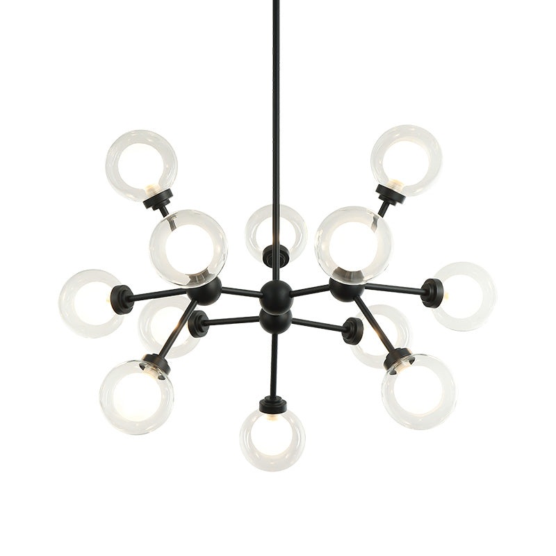 Solaris 12-Light Pendant Matte Black