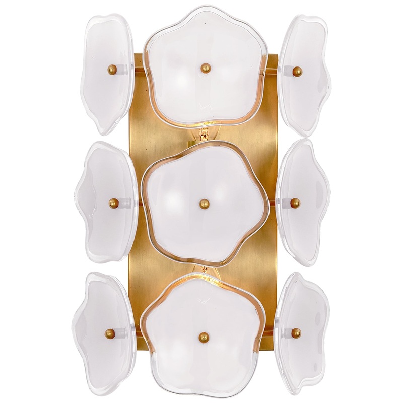 Two Light Wall Sconce from the Leighton Collection in Soft Brass Finish by Visual Comfort Signature
