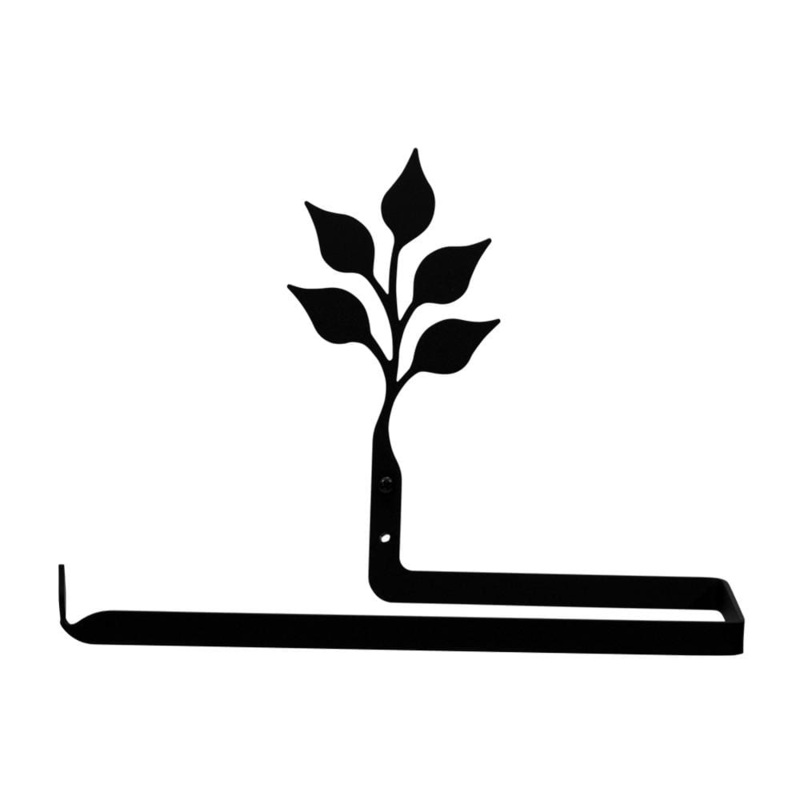 Village Wrought Iron PT-B-76 Leaf Paper Towel Holder Horizontal Wall Mount