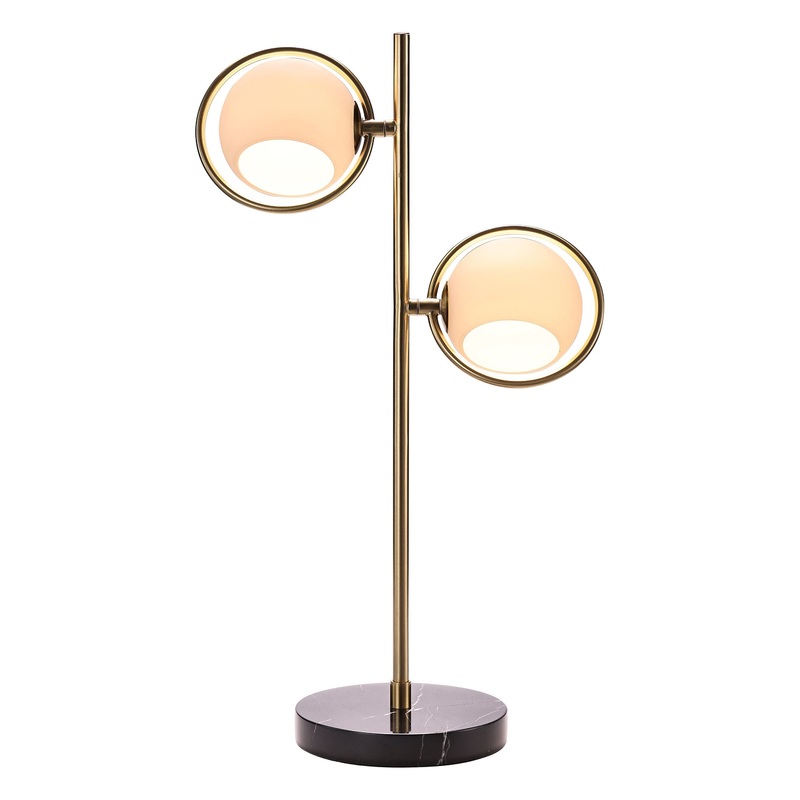 24″ Table Lamp Black & Gold