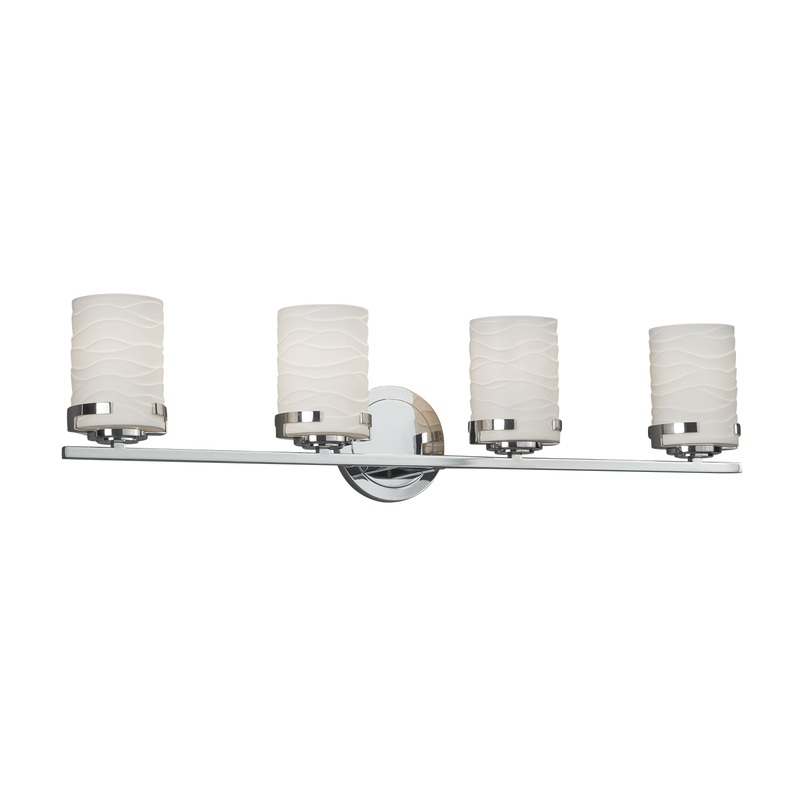 Four Light Bath Bar from the Limoges Collection in Polished Chrome Finish by Justice Designs
