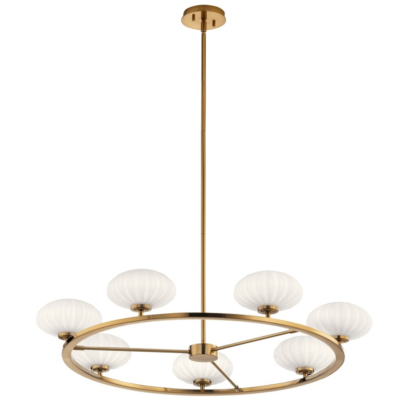 Kichler 52225FXG Seven Light Chandelier, Fox Gold