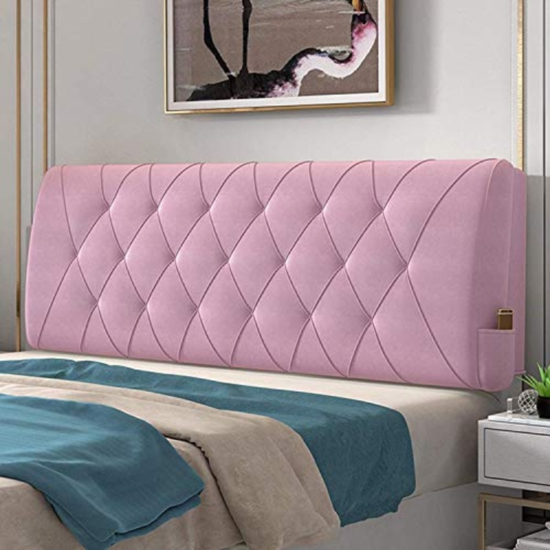 LANG ZI Fodera per Testata Letto Copertura per Testiera per Letto Copri Testata Letto 150/160/180/190cm Matrimoniale/Singolo Premium Imbottita Elastica Copritestata Letto Fodera Protezione
