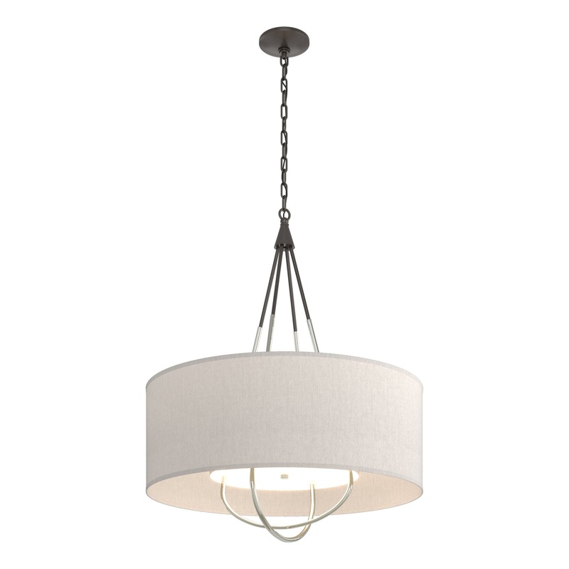 Loop Pendant Oil Rubbed Bronze Sterling Flax Shade (SE)