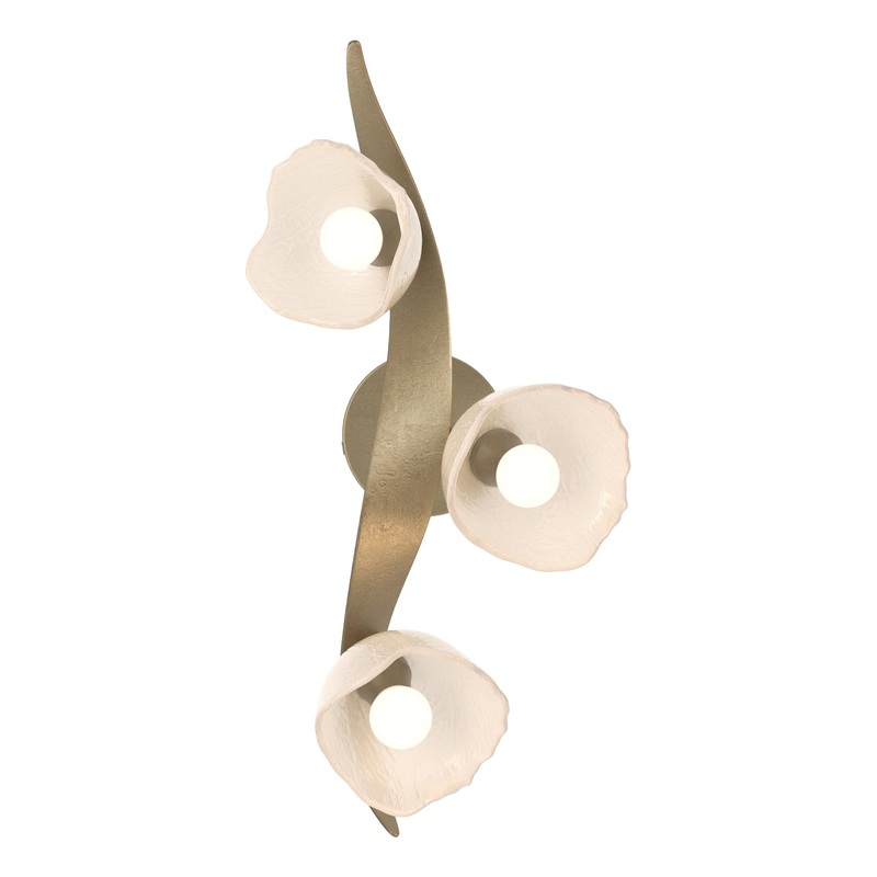 Mika 3-Light Large Sconce/Semi-Flush Soft Gold