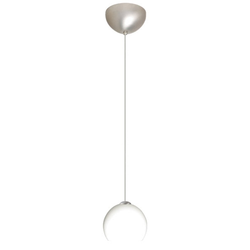 One Light Pendant from the Palla Collection in Satin Nickel Finish by Besa