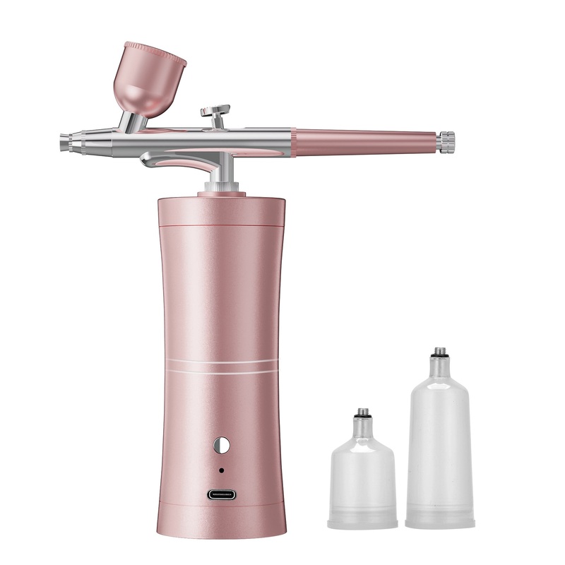 Pink Portable Oxygen Infusion Airbrush – Facial Mist Sprayer for Hydration & Skincare