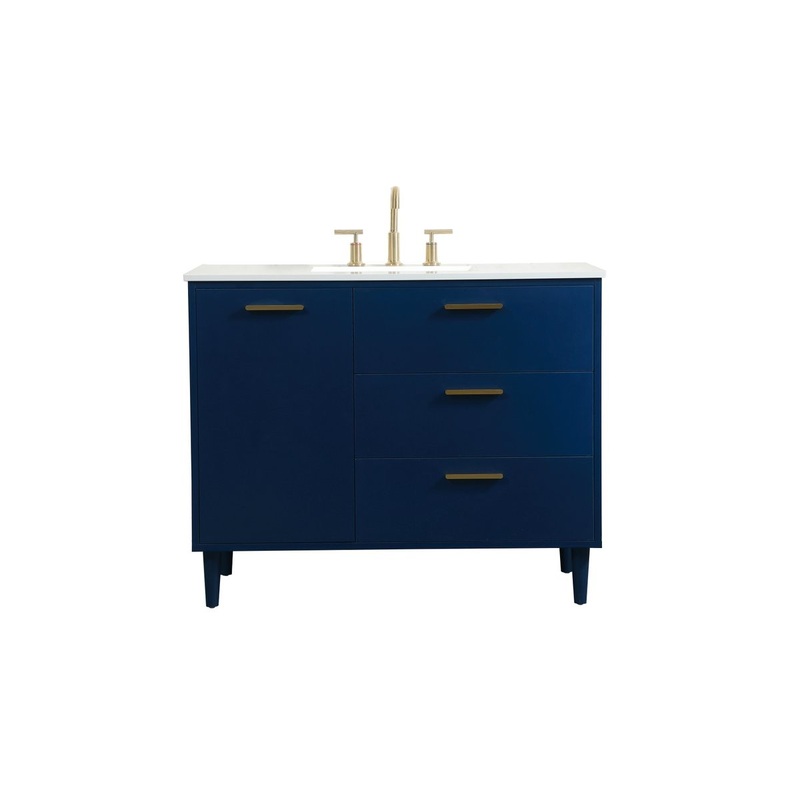Vanity Sink Set from the Baldwin Collection in Blue Finish by Elegant Lighting