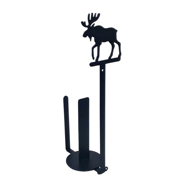 Village Wrought Iron PT-A-19 Moose Paper Paper Towel Holder Holder Vertical Wall Mount