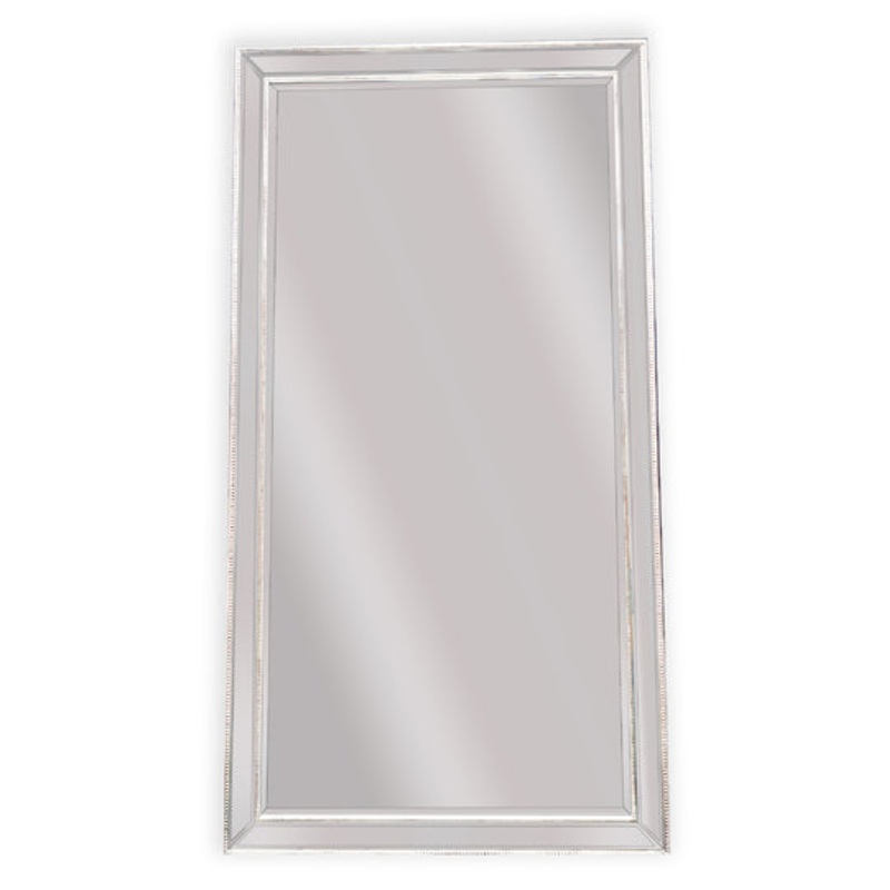White Beaded Framed Mirror – X Large 190cm x 100cm