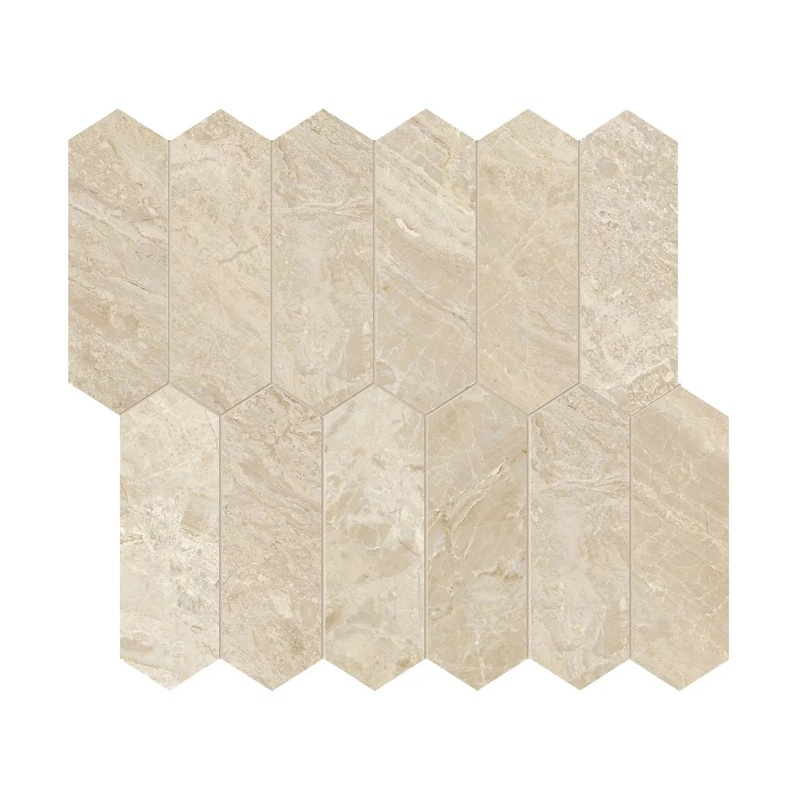 2″ x 6″ Impero Reale Picket Polished Marble Mosaic 1 Sheet = .87 Sqft 2″ x 6″