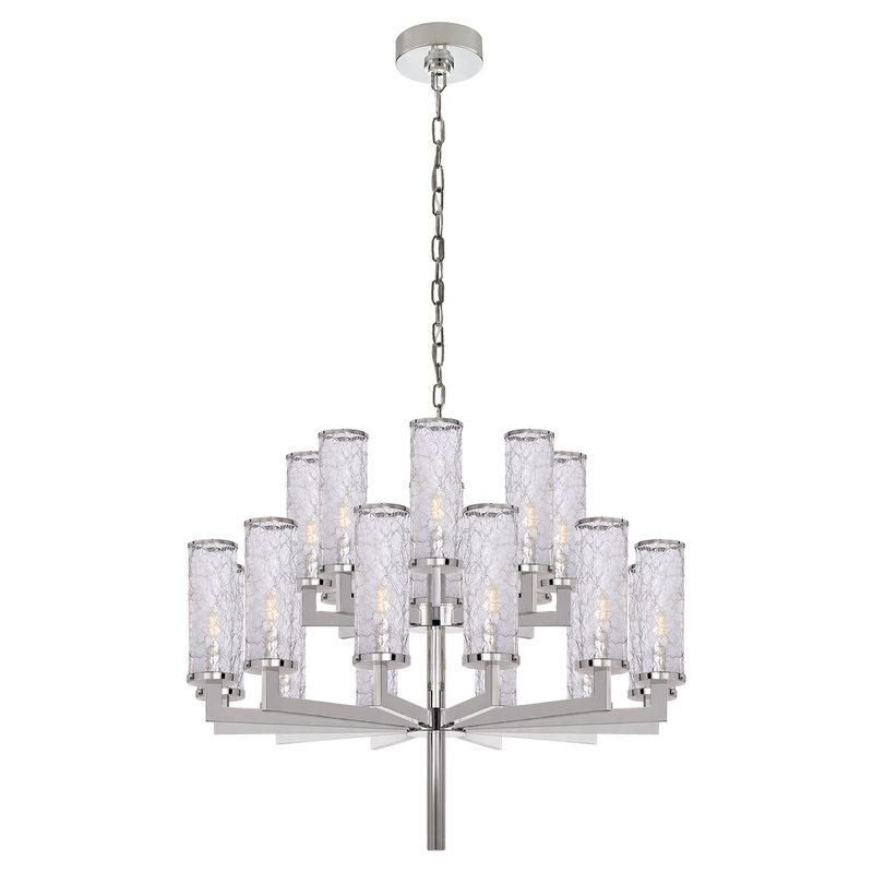 20 Light Chandelier from the Liaison Collection in Polished Nickel Finish by Visual Comfort Signature