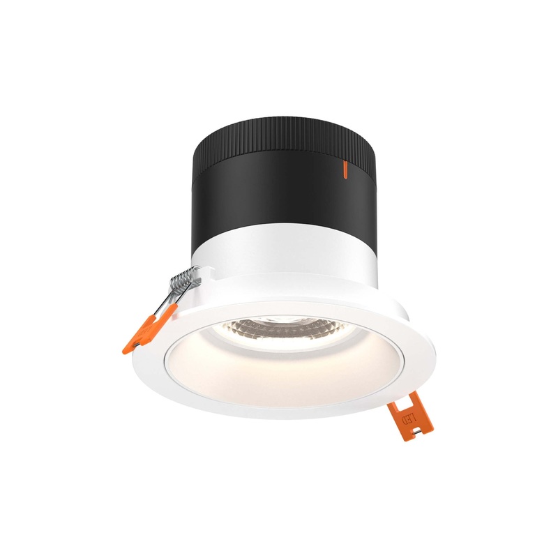 4″ Modular Downlight White with White Trim 20 Degrees Regressed