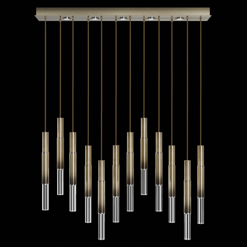 Antonia 61″W Rectangular Pendant Ombre Bronze/Nickel/No Skin
