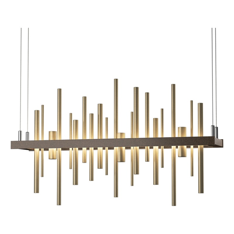 Cityscape LED Pendant Bronze Soft Gold