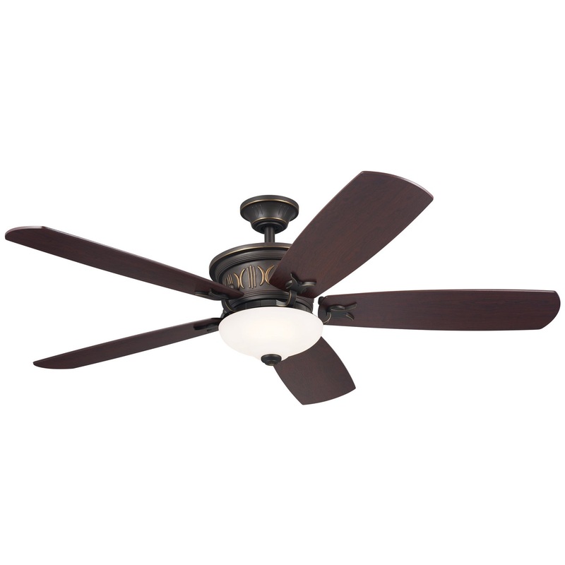 Kichler 300325OZ 56″ Ceiling Fan, Olde Bronze with Gold Highlights