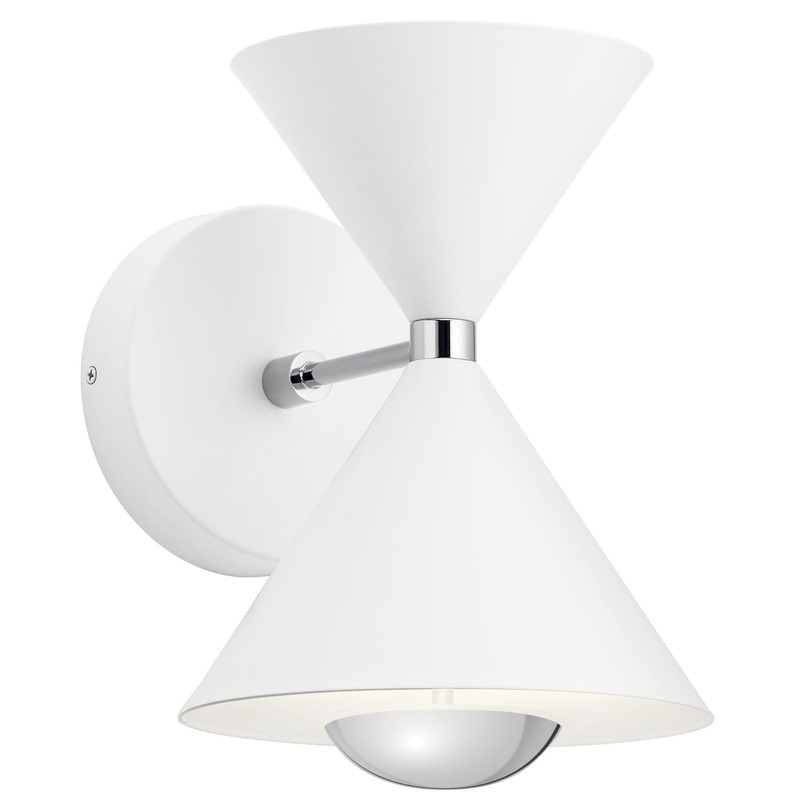 LED Wall Sconce from the Kordan Collection in Matte White Finish by Kichler