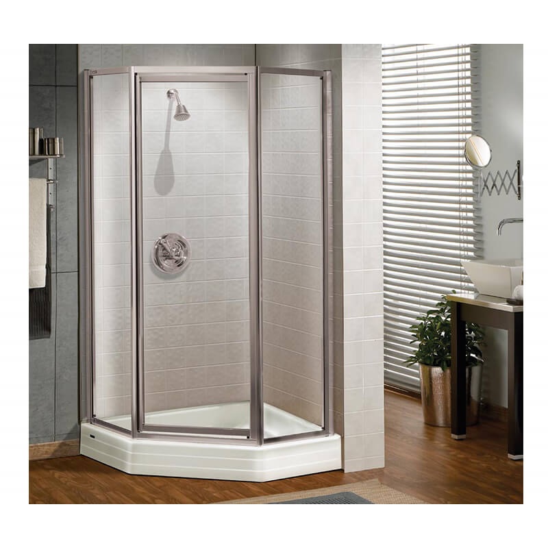 MAAX 137904-900-084-000 Silhouette Neo-angle 36 x 36 x 70 in. Pivot Shower Door for Corner Installation with Clear glass in Chrome