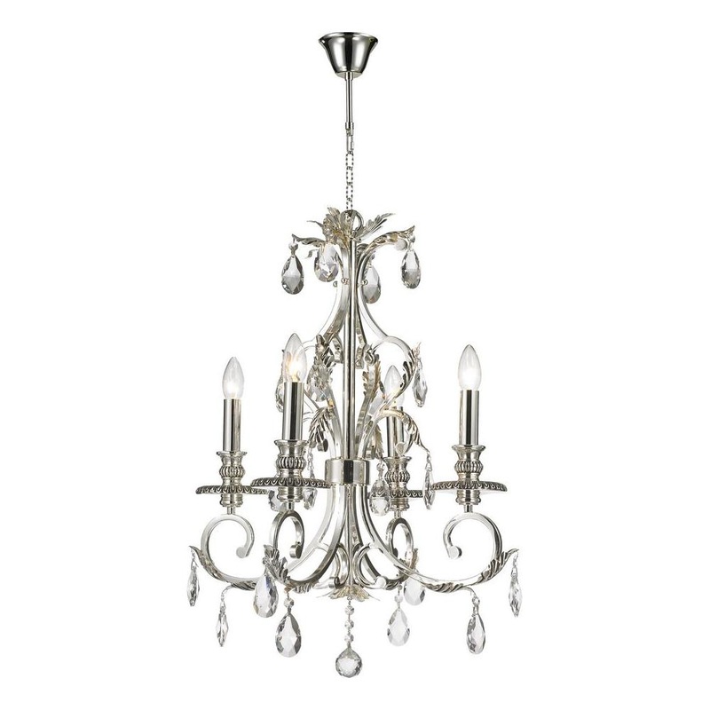 Magnolia 4-Light Chandelier Chrome