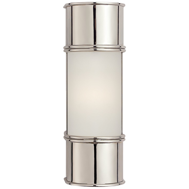 One Light Bath Sconce from the Oxford Collection in Polished Nickel Finish by Visual Comfort Signature